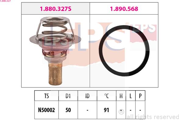 EPS 1.880.327 - Termostats, Dzesēšanas šķidrums ps1.lv