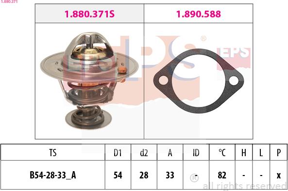 EPS 1.880.371 - Termostats, Dzesēšanas šķidrums ps1.lv