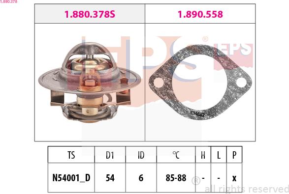 EPS 1.880.378 - Termostats, Dzesēšanas šķidrums ps1.lv