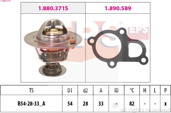 EPS 1.880.372 - Termostats, Dzesēšanas šķidrums ps1.lv