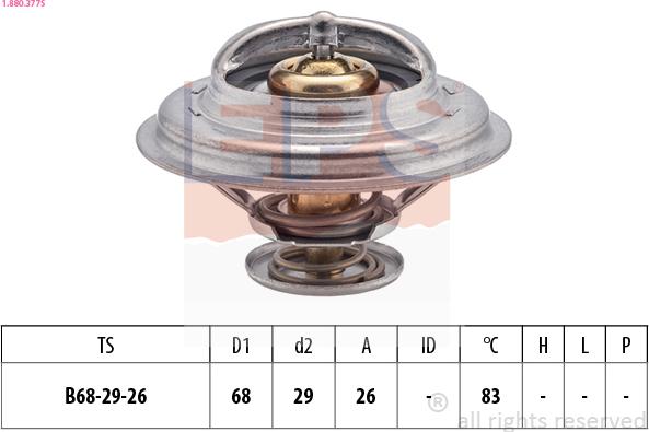 EPS 1.880.377S - Termostats, Dzesēšanas šķidrums ps1.lv