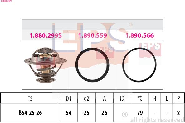 EPS 1.880.299 - Termostats, Dzesēšanas šķidrums ps1.lv