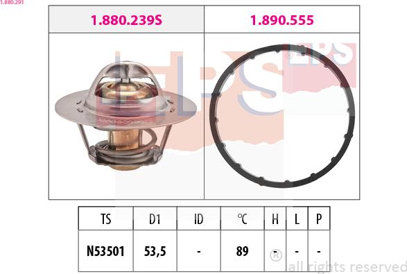 EPS 1.880.291 - Termostats, Dzesēšanas šķidrums ps1.lv