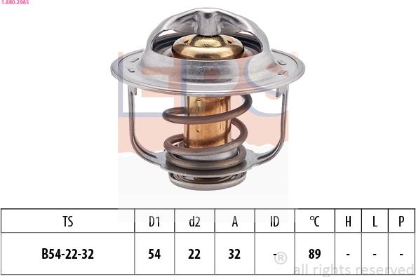 EPS 1.880.298S - Termostats, Dzesēšanas šķidrums ps1.lv