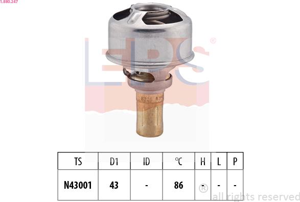 EPS 1.880.247 - Termostats, Dzesēšanas šķidrums ps1.lv