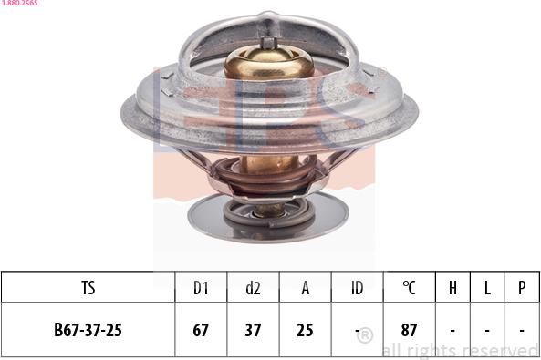 EPS 1.880.256S - Termostats, Dzesēšanas šķidrums ps1.lv