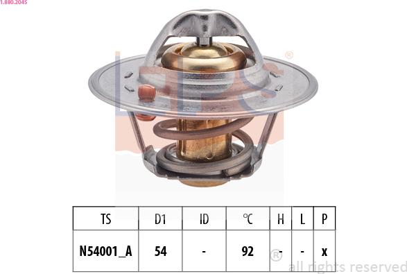 EPS 1.880.204S - Termostats, Dzesēšanas šķidrums ps1.lv