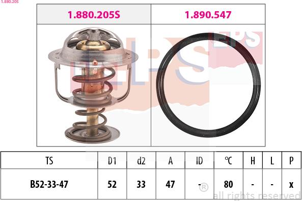 EPS 1.880.205 - Termostats, Dzesēšanas šķidrums ps1.lv