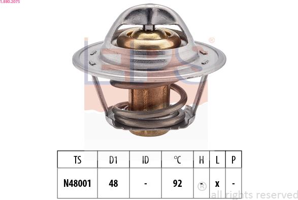 EPS 1.880.207S - Termostats, Dzesēšanas šķidrums ps1.lv