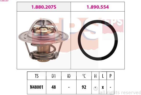 EPS 1.880.207 - Termostats, Dzesēšanas šķidrums ps1.lv