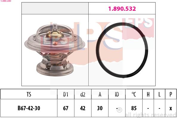 EPS 1.880.280 - Termostats, Dzesēšanas šķidrums ps1.lv