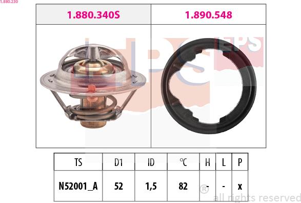 EPS 1.880.230 - Termostats, Dzesēšanas šķidrums ps1.lv