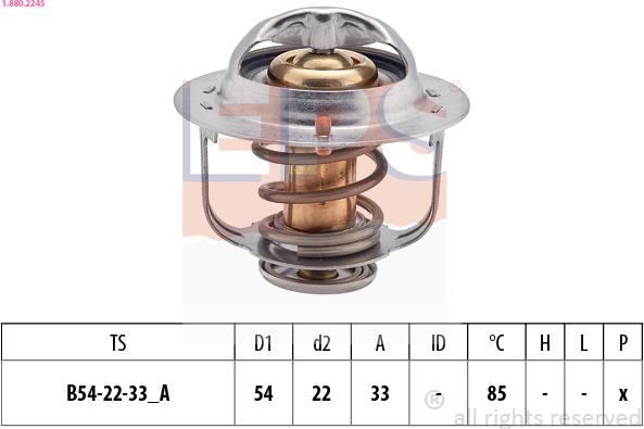 EPS 1.880.224S - Termostats, Dzesēšanas šķidrums ps1.lv