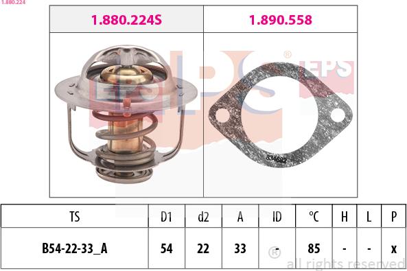 EPS 1.880.224 - Termostats, Dzesēšanas šķidrums ps1.lv