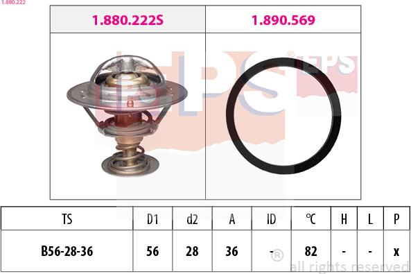 EPS 1.880.222 - Termostats, Dzesēšanas šķidrums ps1.lv