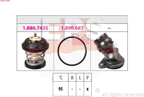 EPS 1.880.799K - Termostats, Dzesēšanas šķidrums ps1.lv