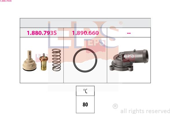 EPS 1.880.793K - Termostats, Dzesēšanas šķidrums ps1.lv