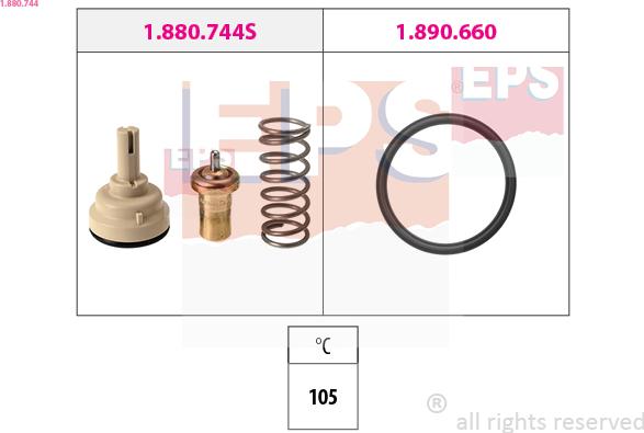 EPS 1.880.744 - Termostats, Dzesēšanas šķidrums ps1.lv