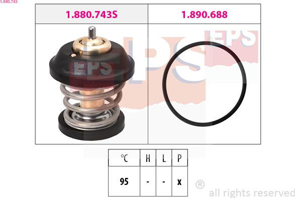 EPS 1.880.743 - Termostats, Dzesēšanas šķidrums ps1.lv