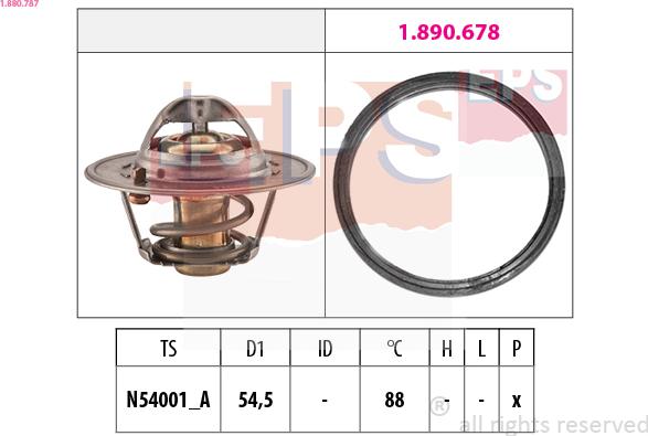 EPS 1.880.787 - Termostats, Dzesēšanas šķidrums ps1.lv