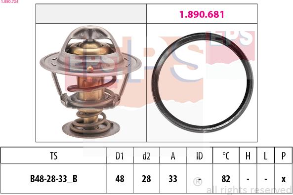 EPS 1.880.724 - Termostats, Dzesēšanas šķidrums ps1.lv