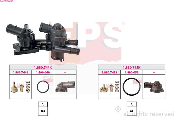 EPS 1.879.962KK - Termostats, Dzesēšanas šķidrums ps1.lv