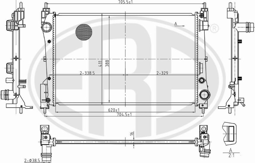 ERA 673342 - Radiators, Motora dzesēšanas sistēma ps1.lv