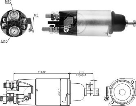 ERA ZM5898 - Ievilcējrelejs, Starteris ps1.lv