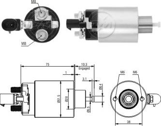 ERA ZM6695 - Ievilcējrelejs, Starteris ps1.lv