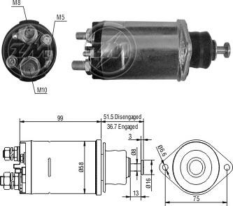 ERA ZM805 - Ievilcējrelejs, Starteris ps1.lv