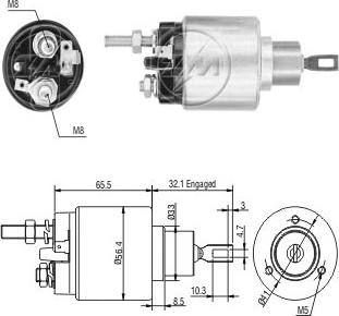 ERA ZM876 - Ievilcējrelejs, Starteris ps1.lv