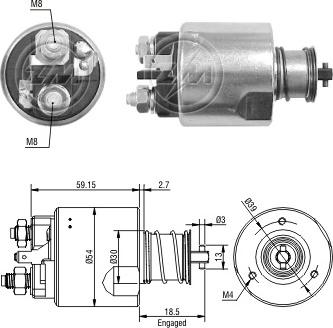 ERA ZM3491 - Ievilcējrelejs, Starteris ps1.lv