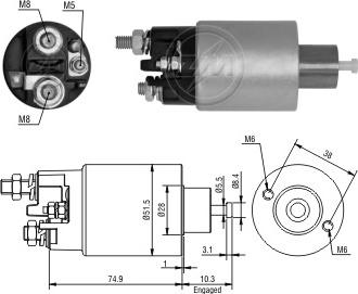 ERA ZM2993 - Ievilcējrelejs, Starteris ps1.lv