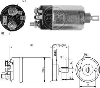 ERA ZM726 - Ievilcējrelejs, Starteris ps1.lv