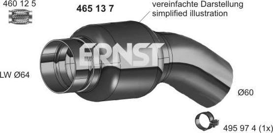 ERNST 465137 - Gofrēta caurule, Izplūdes gāzu sistēma ps1.lv