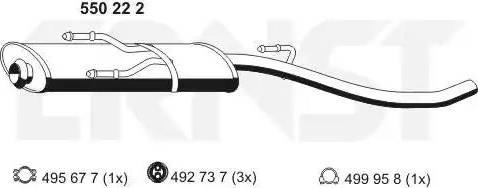 ERNST 550222 - Vidējais izpl. gāzu trokšņa slāpētājs ps1.lv