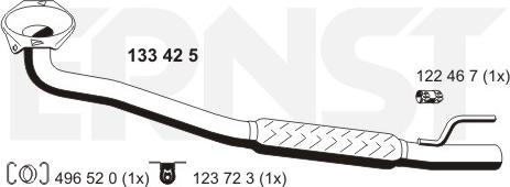 ERNST 133425 - Izplūdes caurule ps1.lv