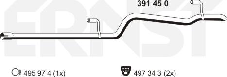 ERNST 391450 - Izplūdes caurule ps1.lv