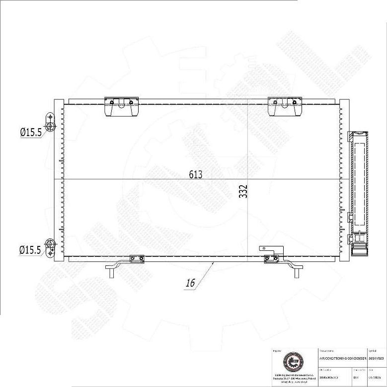 Esen SKV 86SKV583 - Kondensators, Gaisa kond. sistēma ps1.lv