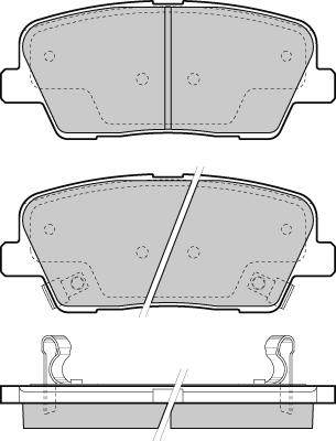 Sangsin Brake GP1247 - Bremžu uzliku kompl., Disku bremzes ps1.lv