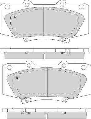 Japanparts JPA278 - Bremžu uzliku kompl., Disku bremzes ps1.lv