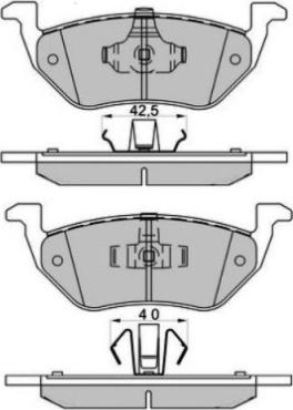 Japanparts JPP-310AF - Bremžu uzliku kompl., Disku bremzes ps1.lv