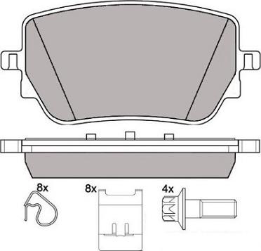 Mercedes-Benz 0004207500 - Bremžu uzliku kompl., Disku bremzes ps1.lv