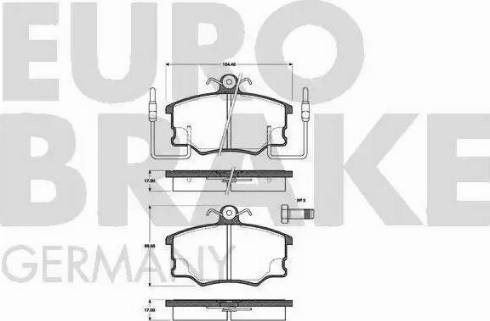 Eurobrake 5502222327 - Bremžu uzliku kompl., Disku bremzes ps1.lv