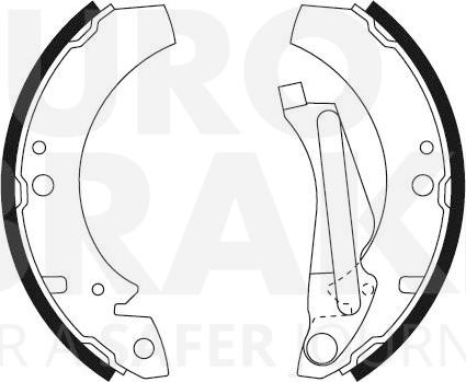 Eurobrake 58492747266 - Bremžu loku komplekts ps1.lv