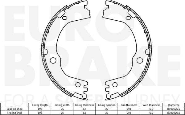 Eurobrake 58492735834 - Bremžu loku kompl., Stāvbremze ps1.lv