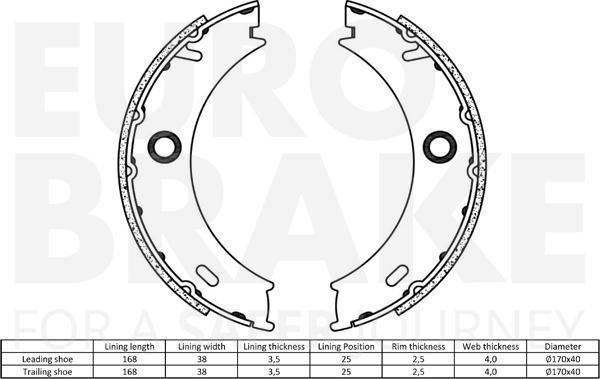 Eurobrake 58492733678 - Bremžu loku kompl., Stāvbremze ps1.lv