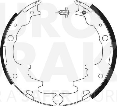 Eurobrake 58492725619 - Bremžu loku komplekts ps1.lv