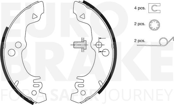 Eurobrake 58492725282 - Bremžu loku komplekts ps1.lv