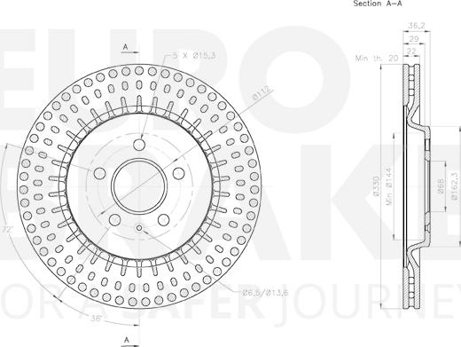 Eurobrake 58153147156 - Bremžu diski ps1.lv